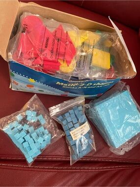 Manipulative pieces K-12 Shapes set geometric teaching math counting learning